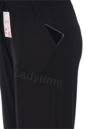 Nefes Alan Özel Likralı Viskon Cepli Kadın Pijama Altı nfs16