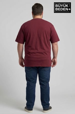 Büyük Beden Erkek Basic Tişört – Pamuklu Düz T-Shirt 3XL-6XL SPR26BTS510