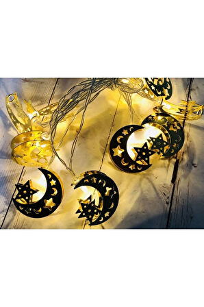 Sarkıt Ramazan Ay Yıldız Led Işık Dekor Pilli