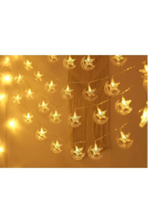 Sarkıt Ramazan Ay Yıldız Led Işık Dekor Pilli