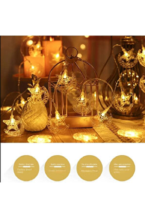 Sarkıt Ramazan Ay Yıldız Led Işık Dekor Pilli