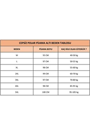 Cepsiz Kışlık Polar Kadın Pijama Altı Tek Alt je19