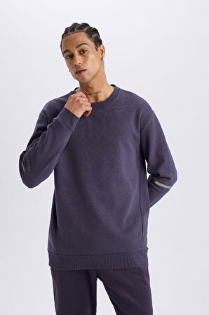 DeFactoFit Standart Fit Bisiklet Yaka Kalın Sporcu Sweatshirt Y4531AZ24AUPR467
