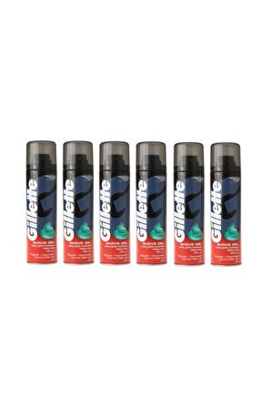 Gillette Tıraş Jeli Normal 200 ml x 6 Adet
