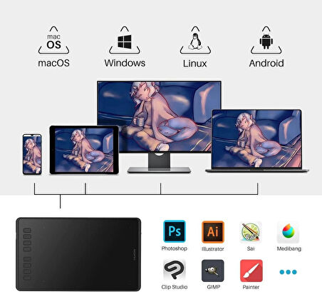 Huion Inspiroy H950P Grafik Tablet