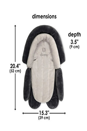 Cuddle soft 2’si 1 arada bebek destek minderi (Gray Arctic)