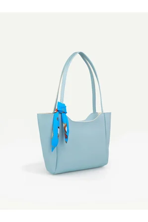 Fularlı(degişkenlik göstermektedir)Fermuarlı Shopper El Ve Omuz Çantası