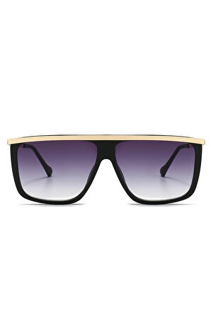 Sanches  80 Ler Tarzı Trend Siyah Güneş Gözlüğü Kadın Erkek Uv400 Korumalı Siyah Cam Pk004sy