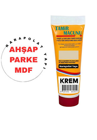 Mobilya Ahşap Parke Tamir Macunu Tüp Macunu Krem