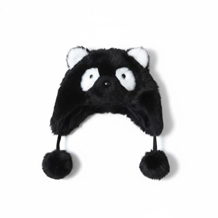 9-15 Yaş Çocuk Peluş Figürlü Kışlık Bere