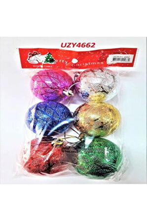 AĞAÇ PARTİ SÜSÜ TIRTIKLI TOP 6 CM