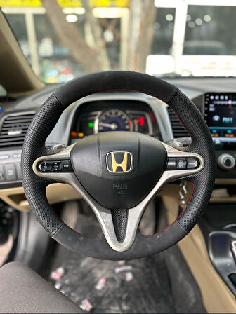 Dikmeli Direksiyon Kılıfı Honda Uyumlu Civic Fd6 Araca Özel