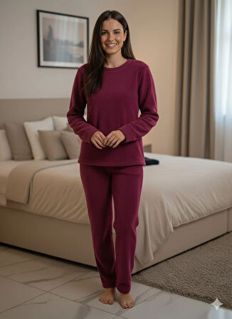 KADIN PELUŞ PİJAMA TAKIM