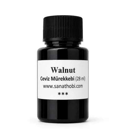 Walnut ceviz mürekkebi gölge yazı, copperplate mürekkebi, ceviz rengi 28ml-1 Ad