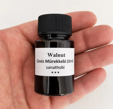 Walnut ceviz mürekkebi gölge yazı, copperplate mürekkebi, ceviz rengi 28ml-1 Ad
