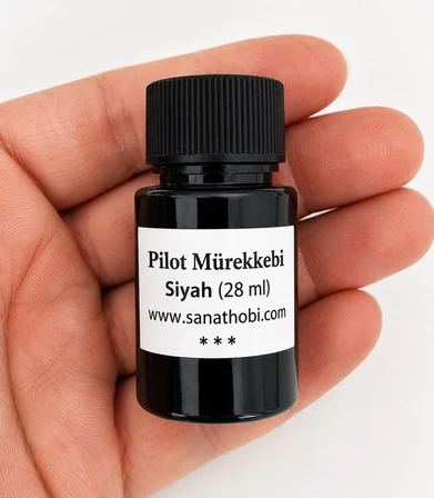 Pilot parallel pen mürekkebi, kaligrafi pilot mürekkebi, koyu siyah ink 28ml-1 Ad