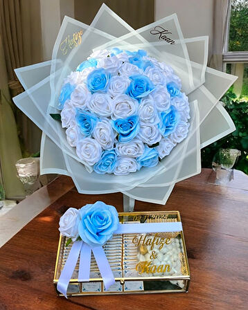 Dacio Gold Söz Nişan Kız İsteme Çikolatası ve İsteme Çiçeği Seti