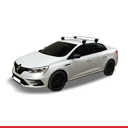 Renault Megane 4 (BFB) Pre-Facelift 2016-2020 Arası ile Uyumlu ACE-4 Ara Atkı Tavan Barı Gri 2 Adet