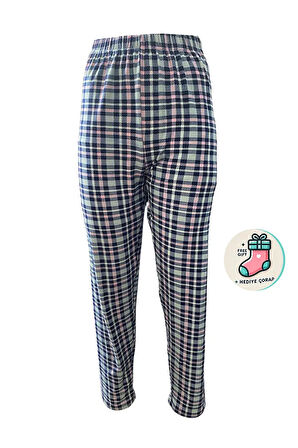 Lüx Unisex Mikro Süet Cepsiz Pijama Altı Tek Alt S8 - Çorap Hediyeli.