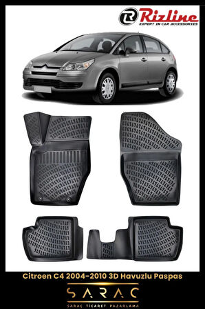Rizline Citroen C4 2006 Model 3D Havuzlu Paspas