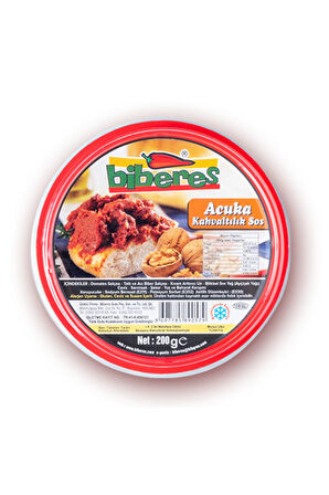 BİBERES ACUKA SOS CEVİZLİ 200GR KAHVALTILIK SOS ACIKA