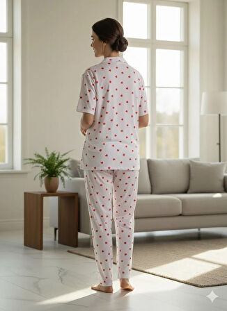 KADIN DÜĞMELİ PİJAMA TAKIM