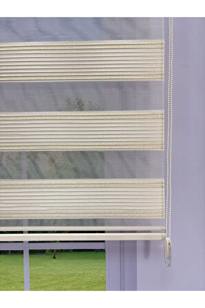 ANKA Serisi Gold Simli Zebra Perde – Gündüz Gece Kullanım, Stor Mekanizmalı