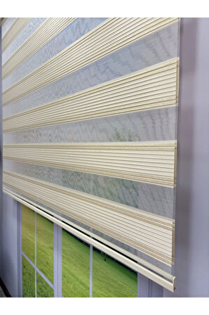 ANKA Serisi Gold Simli Zebra Perde – Gündüz Gece Kullanım, Stor Mekanizmalı