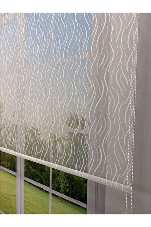 EVA Serisi – Su Yolu Desenli Çift Mekanizmalı Pembe Perde