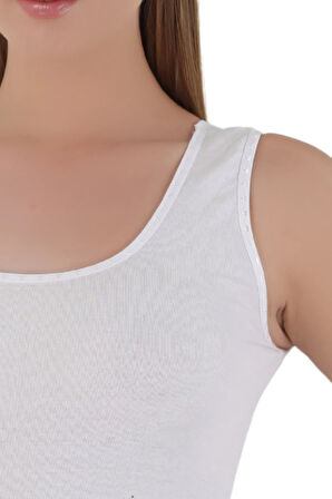 Kadın 3'lü Ribana Kumaşlı Kalın Askılı Atlet Seti