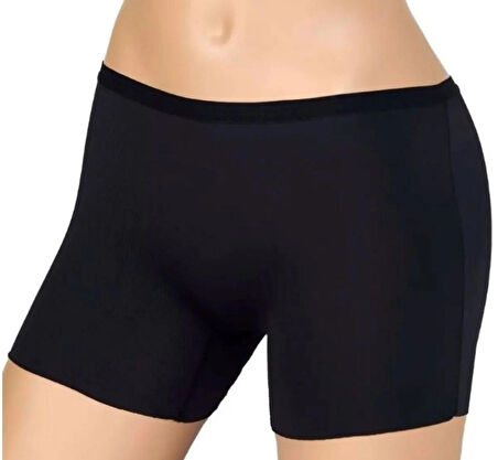 Kadın İz Yapmaz Dikişsiz Boxer 3'lü Paket Renk (SİYAH  - Beyaz  - Ten)