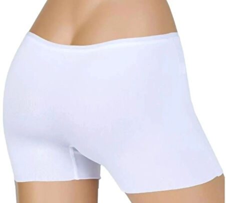 Kadın İz Yapmaz Dikişsiz Boxer 3'lü Paket Renk (SİYAH  - Beyaz  - Ten)