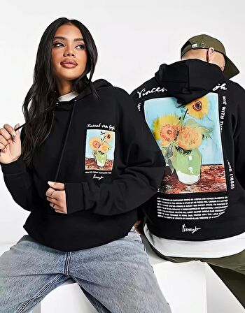 Vincent Van Gogh Baskı Oversize Sweatshirt