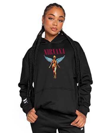 Nirvana Angel Baskı Oversize Sweatshirt