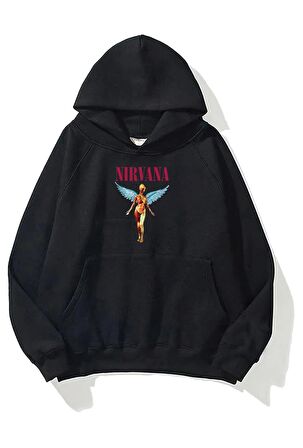 Nirvana Angel Baskı Oversize Sweatshirt