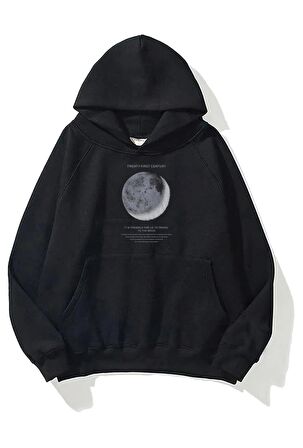 Moon Baskı Oversize Sweatshirt