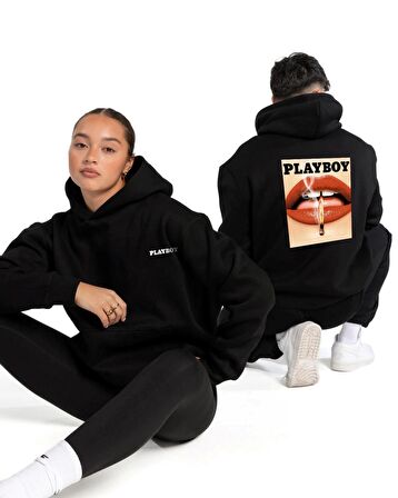 Playboy Baskı Oversize Sweatshirt