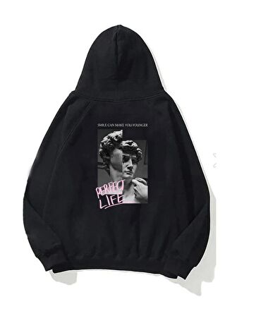 Unisex Sweatshırt Oversize Perfect Life Baskı