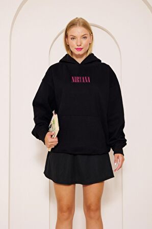 Nirvana Baskı Oversize Sweatshirt