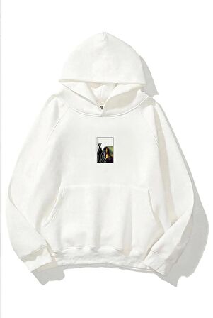 Unisex Sweatshırt Oversize Mona Lisa Baskı