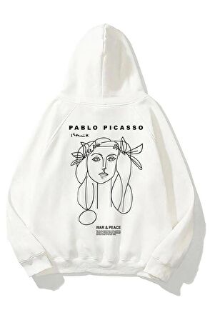 Picasso Baskı Oversize Sweatshirt