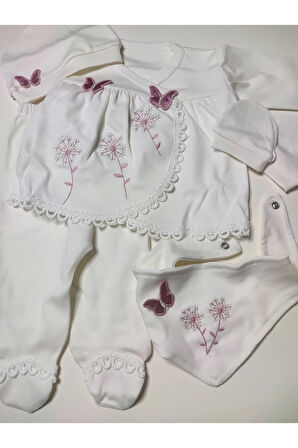 Kelebek nakışlı 5 li set