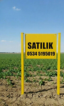 Metal reklam direği, demonte emlakcı Satılık tabelası, reklam yönlendirme metal tabela