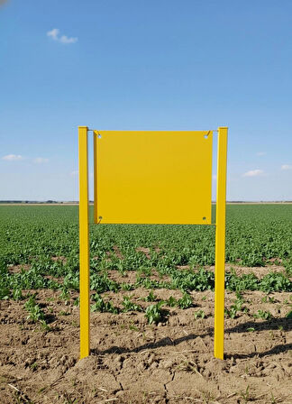 Metal reklam direği, demonte emlakcı Satılık tabelası, reklam yönlendirme metal tabela