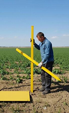 Metal reklam direği, demonte emlakcı Satılık tabelası, reklam yönlendirme metal tabela