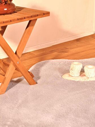 Tappeto Rex Tavşanı Dekoratif Tek Kafa Peluş Post Gri (Tüy Yüksekliği 22 mm)