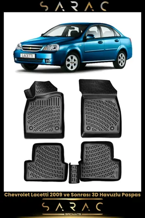 Chevrolet Lacetti 2022 Model Araca Özel 3d Havuzlu Paspas