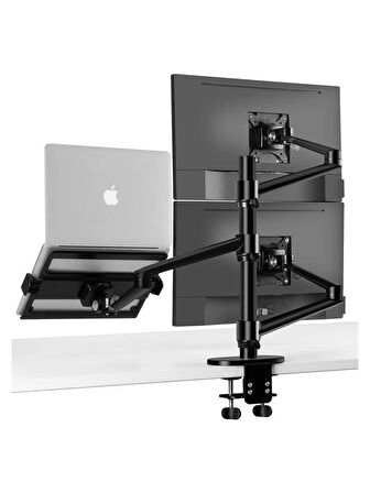 NPO STD7093 10"-27" Notebook Stand ve Vesa Monitör Tutucu Çift Kol