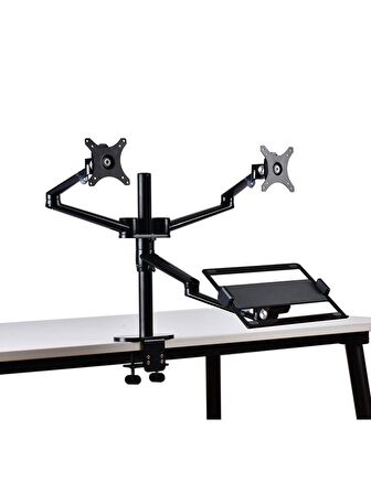 NPO STD7093 10"-27" Notebook Stand ve Vesa Monitör Tutucu Çift Kol