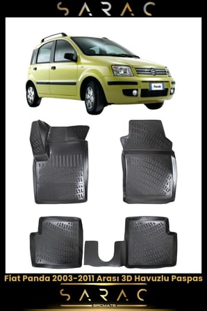 Fiat Panda 2011 Model(ESKİ KASA) Araca Özel 3d Havuzlu Paspas